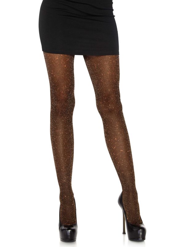 Glimmende bronzen zwarte panty main product photo