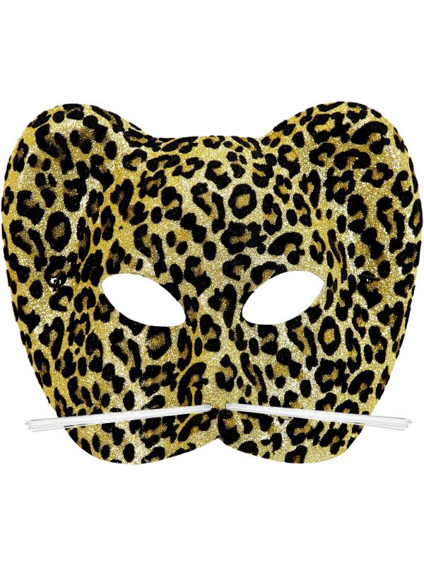 Glitter luipaard print oogmasker