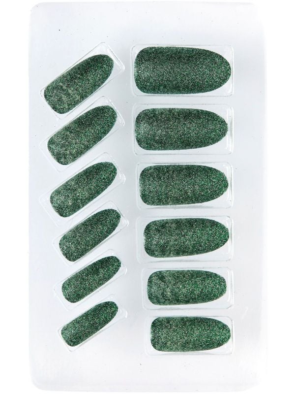 Glitter nagels groen