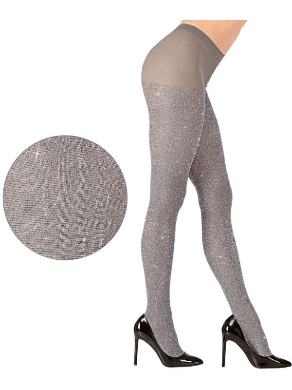 Glitter panty zilver