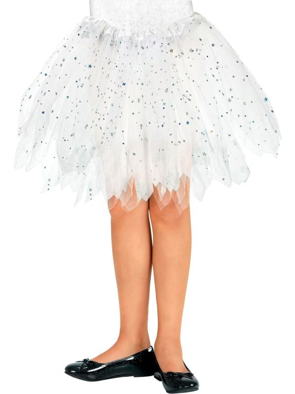 Glitter sterren tutu wit kinderen