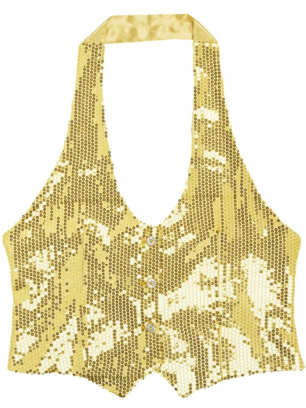 Glitter top goud