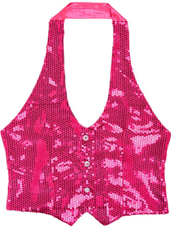 Glitter top roze