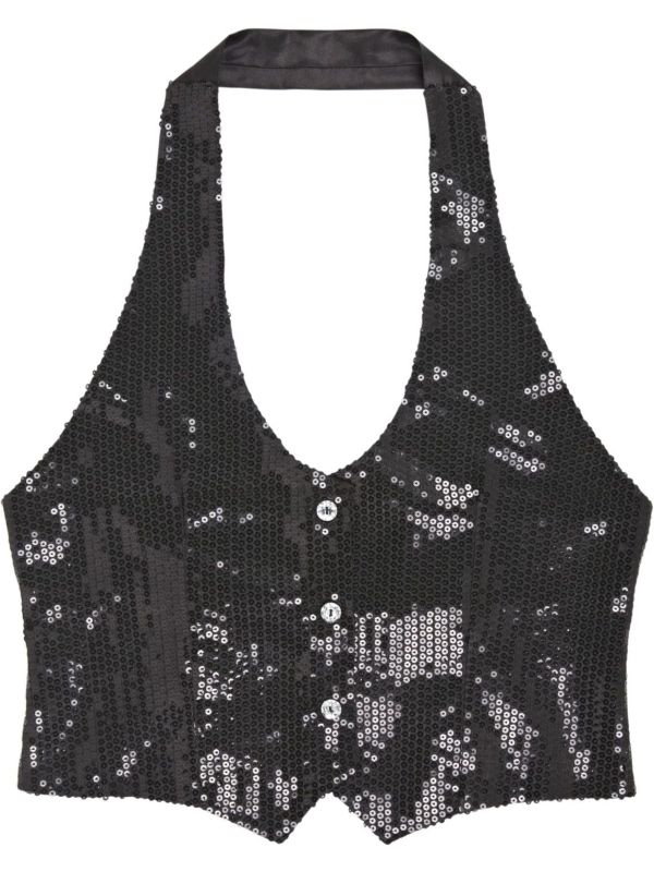 Glitter top zwart