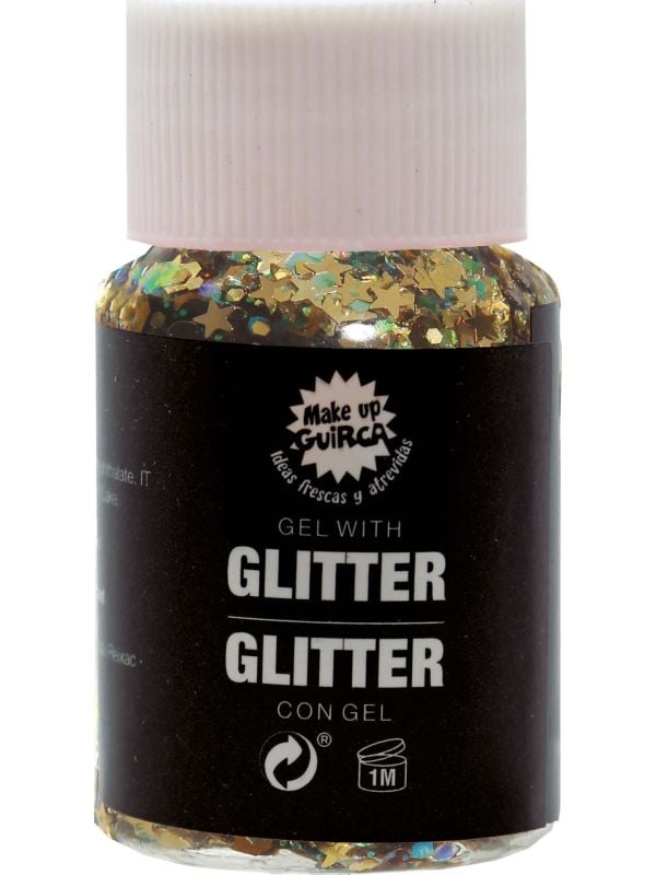 Glittergel gouden sterretjes