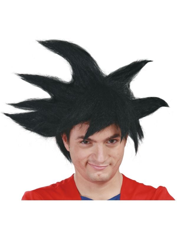 Goku pruik zwart