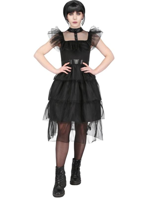 Gothic Vrouwen Kostuum Zwart main product photo