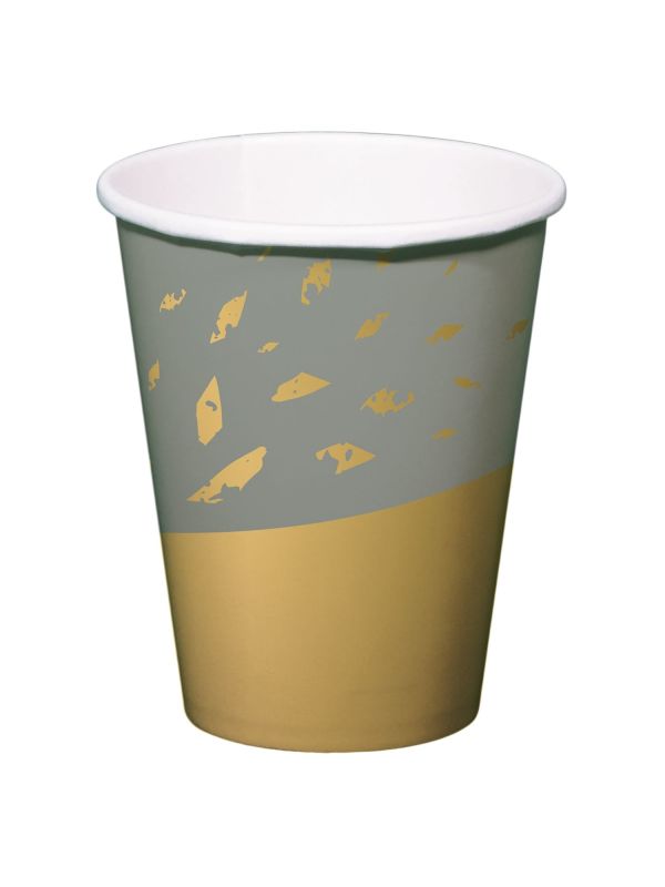Goud grijs wegwerp bekers main product photo