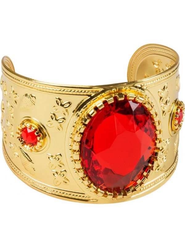 Gouden armband met rode robijn