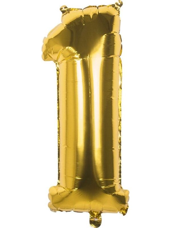 Gouden ballon cijfer 1