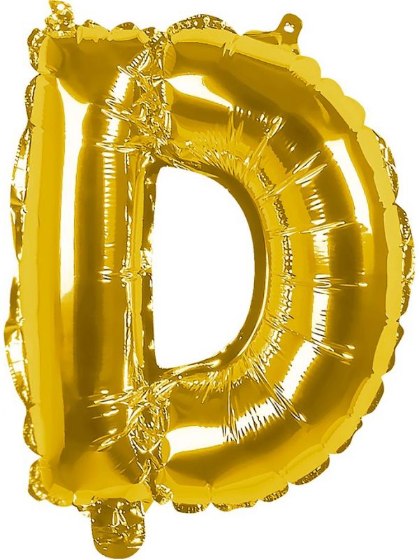 Gouden ballon letter D