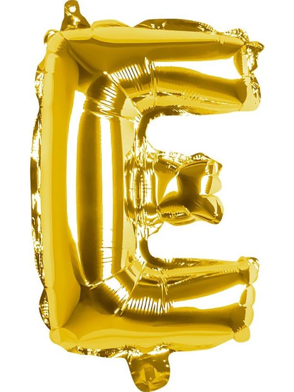 Gouden ballon letter E