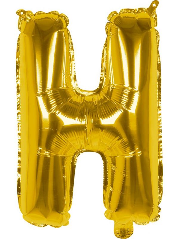 Gouden ballon letter H