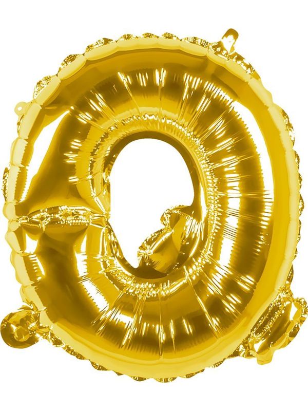 Gouden ballon letter Q