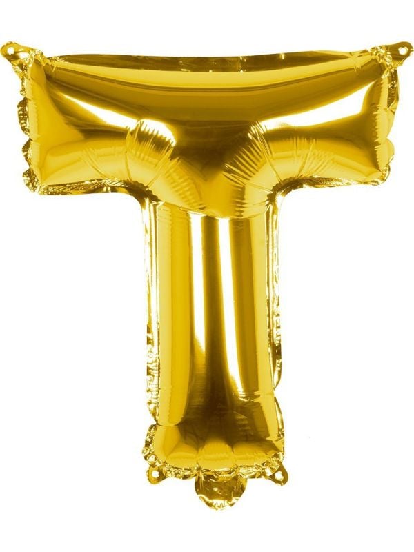 Gouden ballon letter T