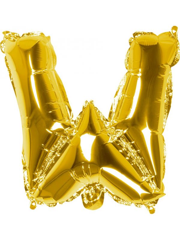 Gouden ballon letter W