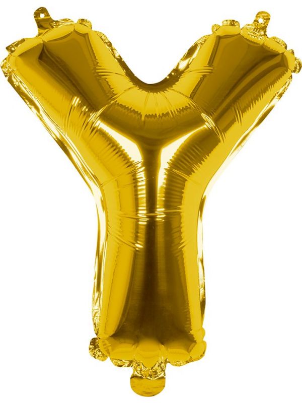 Gouden ballon letter Y