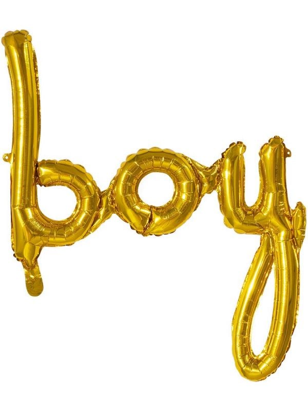 Gouden boy folieballon baby jongen