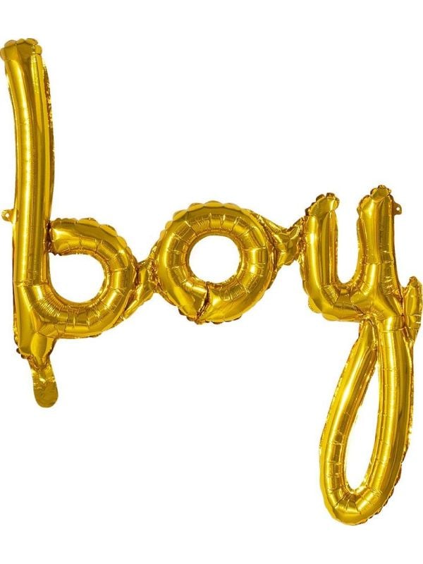 Gouden boy folieballon baby jongen