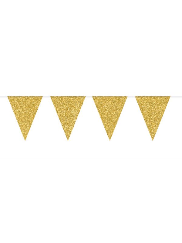 Gouden glitter vlaggenlijn