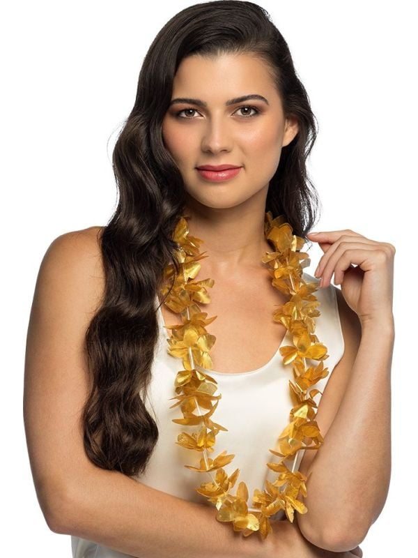 Gouden hawaii ketting