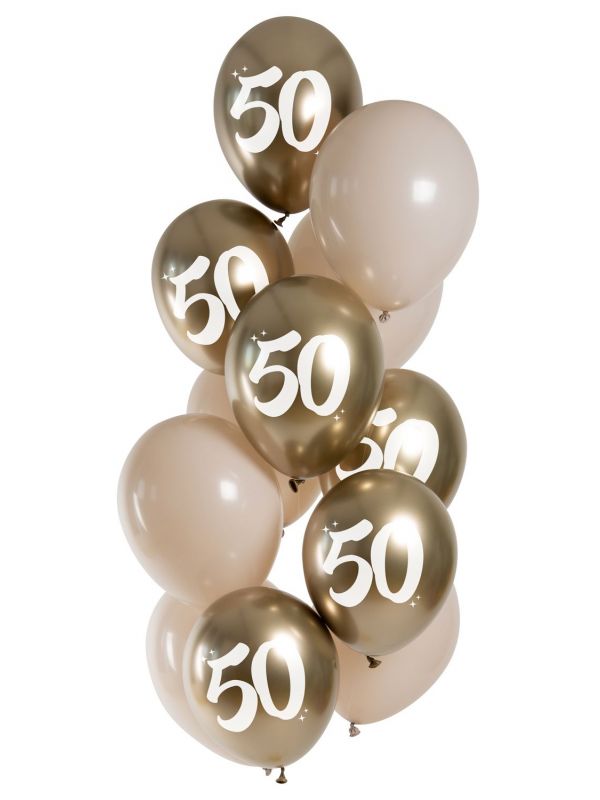 Gouden latte ballonnen 50 jaar