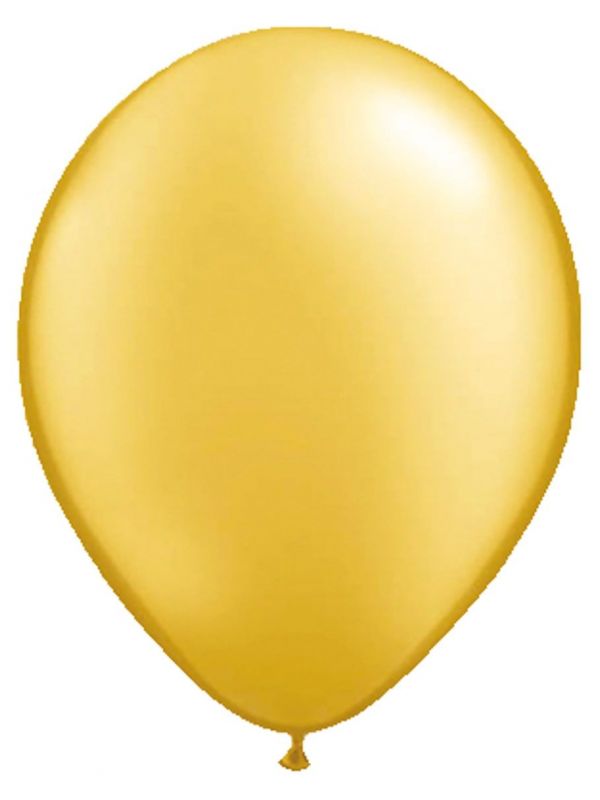 Gouden metallic ballonnen 10 stuks