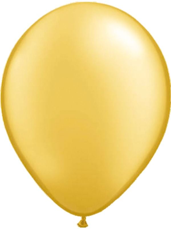 Gouden metallic ballonnen 100 stuks