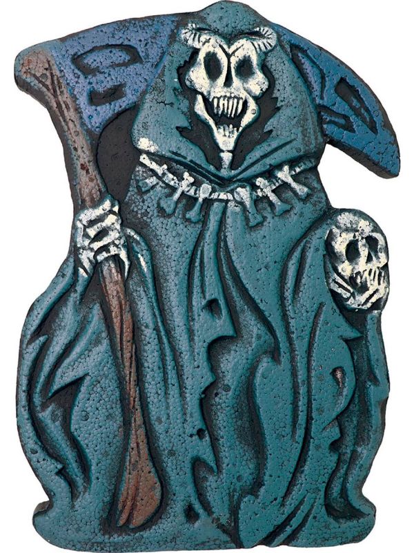Grafsteen magere hein met zeis 43 x 32 cm halloween main product photo