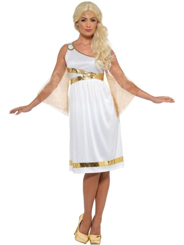 Griekse vrouwen jurk wit main product photo