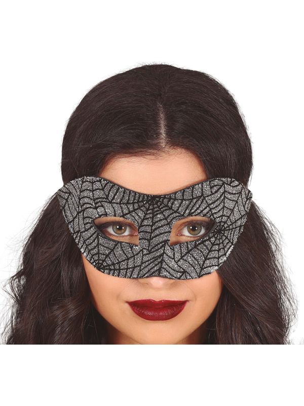 Grijs spinnenweb masker main product photo