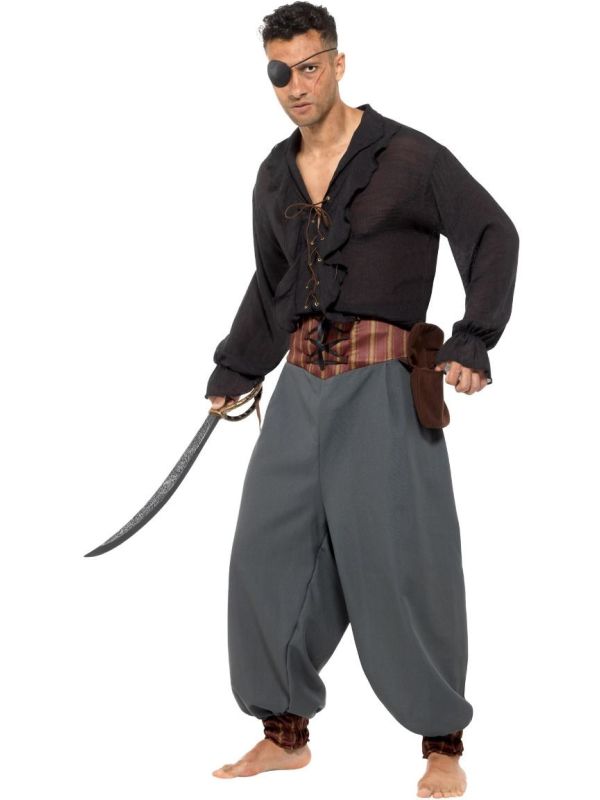 Grijze piraten broek main product photo
