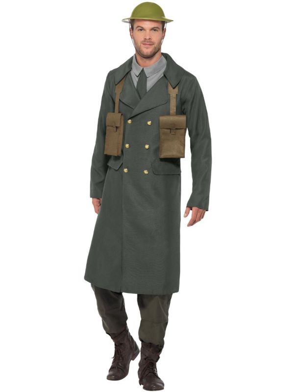 Groen Brits officiers pak met overjas