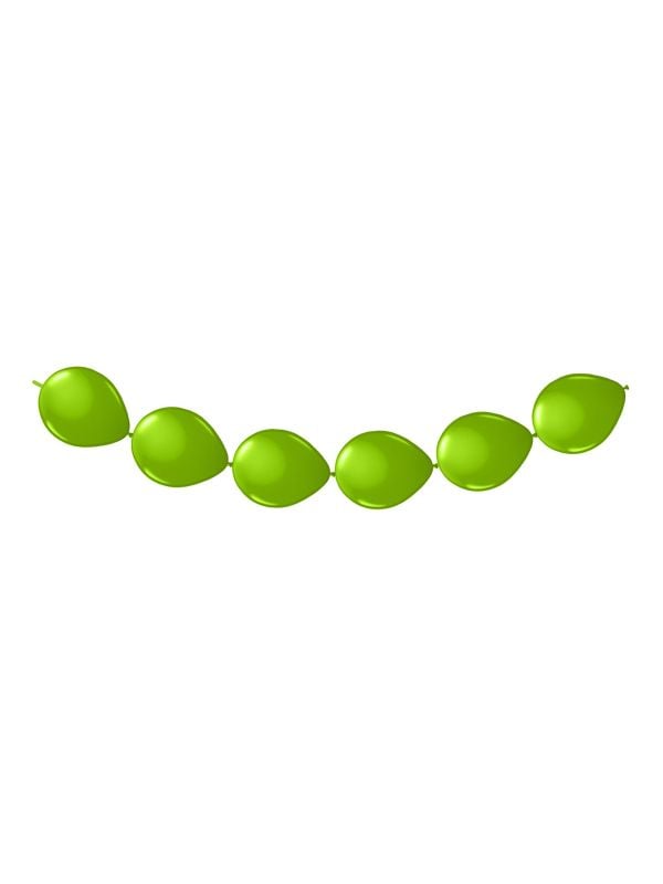 Groene ballonnenslinger knoopballon 3 meter