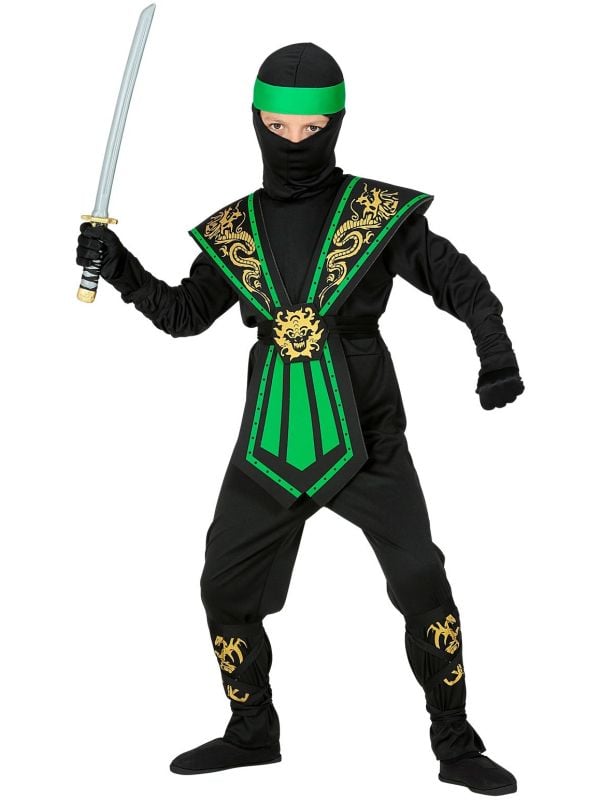 Groene combat ninja jongens outfit