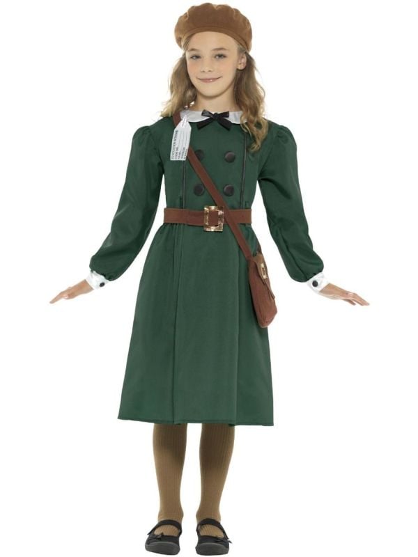 Groene jaren 40 WO II jurk meisjes main product photo