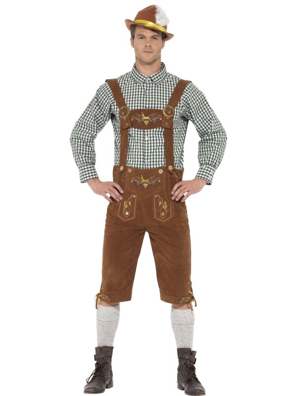 Groene lederhosen carnaval