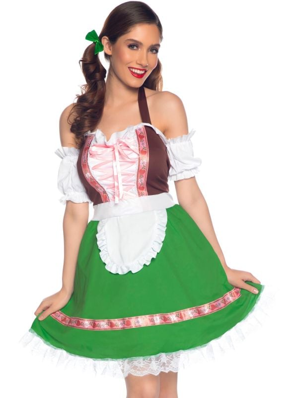 Groene oktoberfest jurk dames