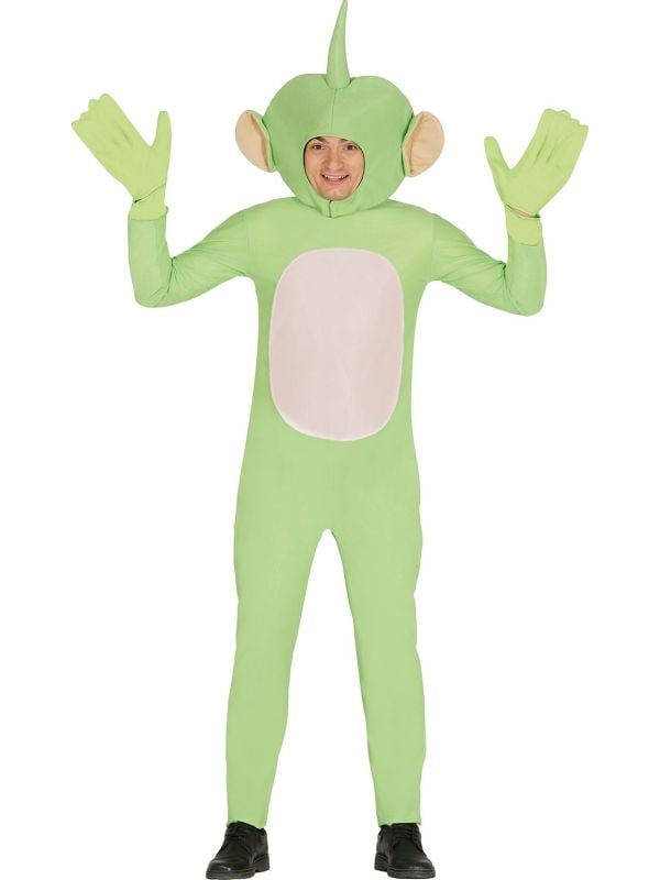 Groene teletubbie pak