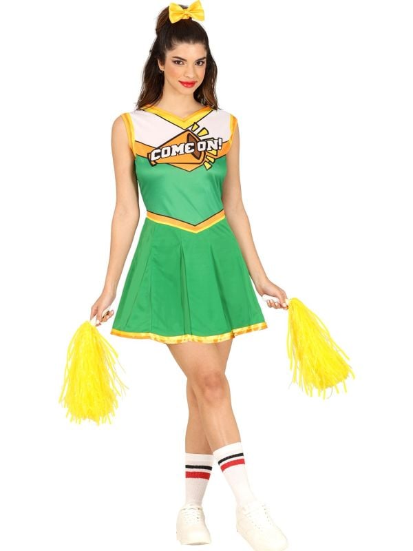 Groene Witte Cheerleader Jurkje main product photo