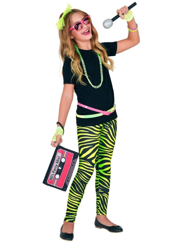 Groene zebra meisjes legging