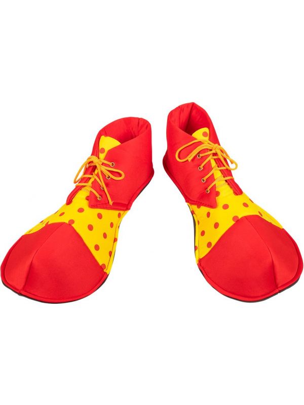 Grote clown schoenen rood geel