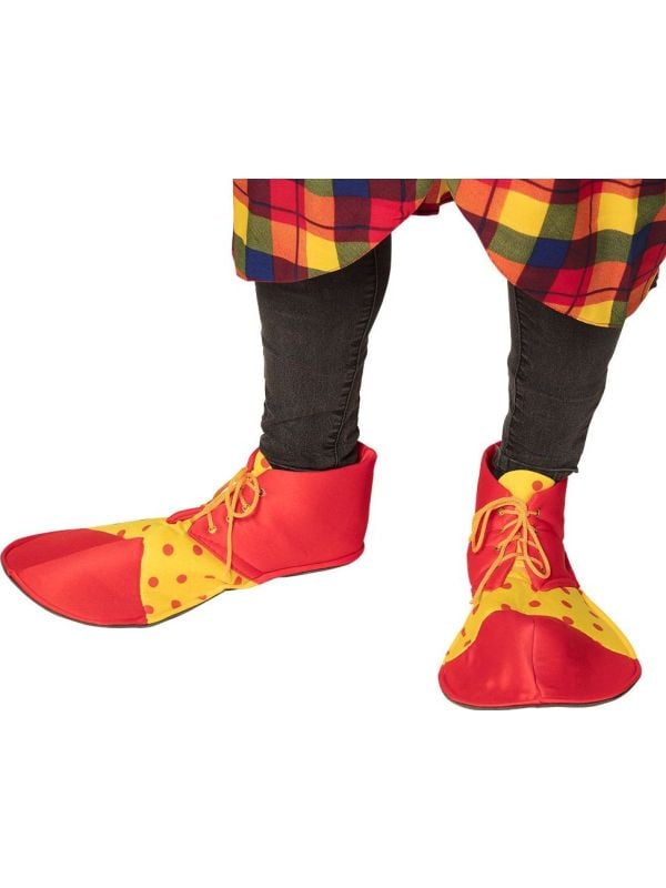 Grote clown schoenen rood geel