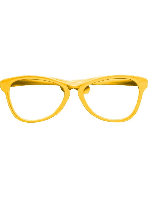 Grote clownsbril geel