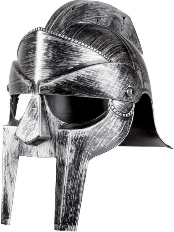 Grote gladiator helm zilver