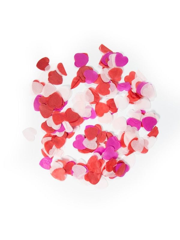 Grote hartjes confetti multi roze 14 gram