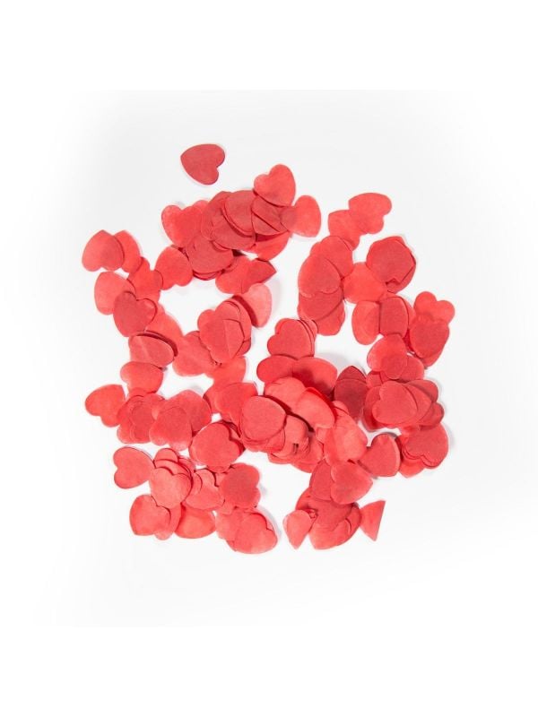 Grote hartjes confetti rood 14 gram