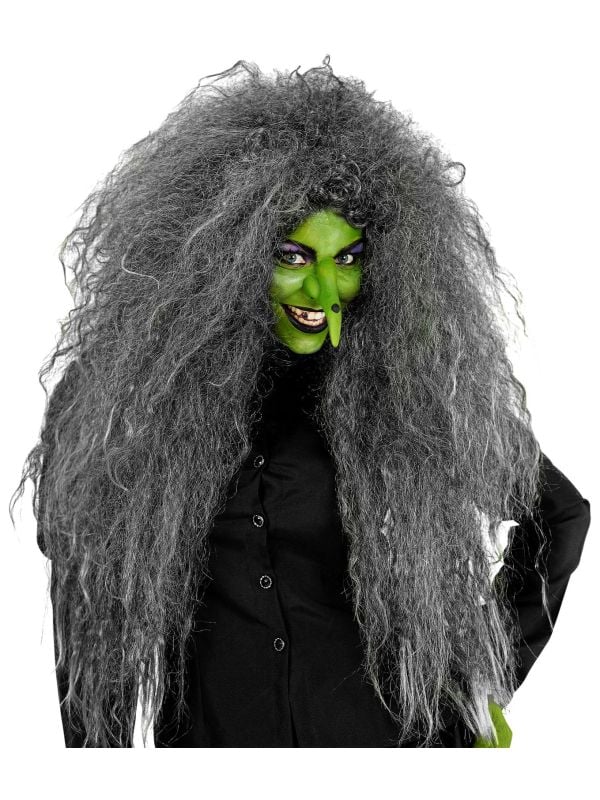 Grote pruik Frida heks grijs main product photo