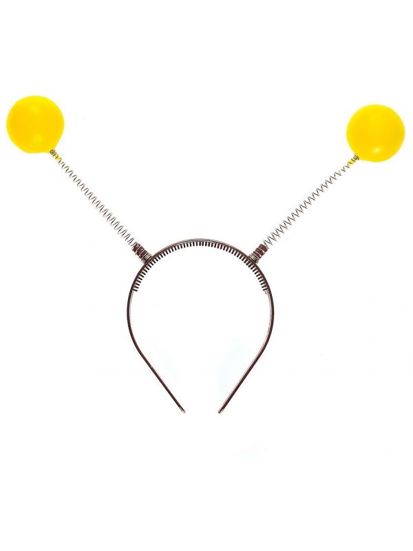 Haarband met gele bollen antenne