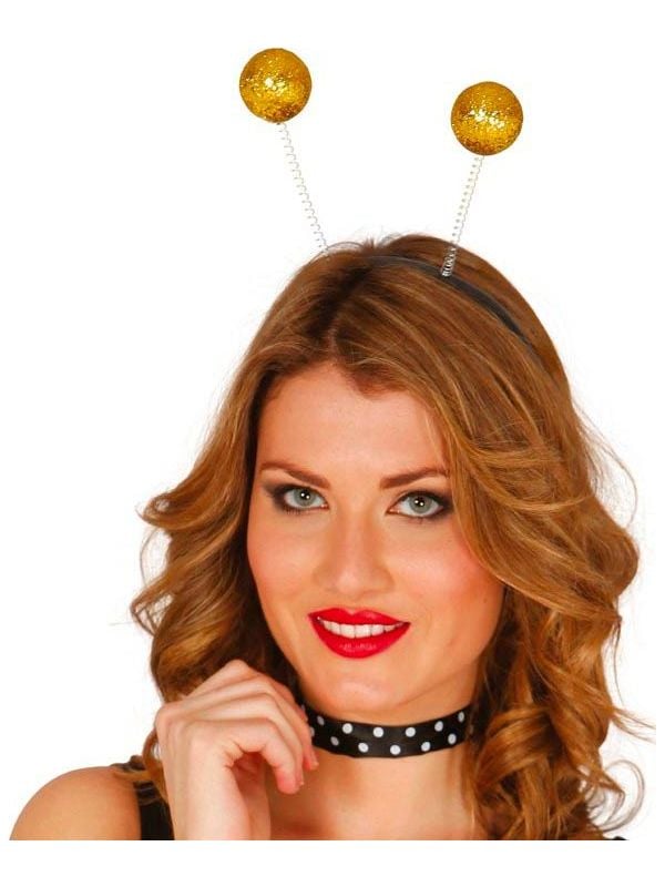 Haarband met glitterballen goud main product photo